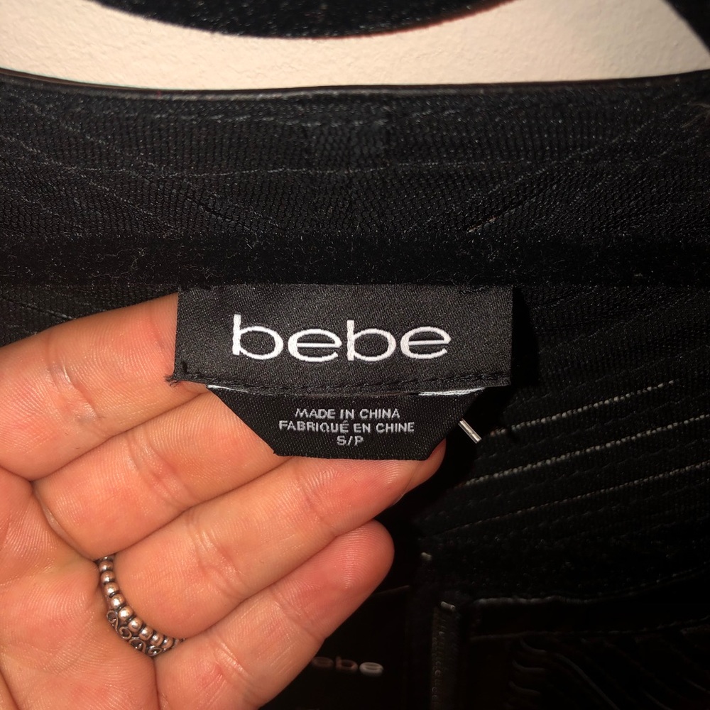 Black Leather Bebe Jacket